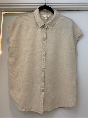 Ripe Natural Linen blend Short-Sleeve Button-Down Shirt
